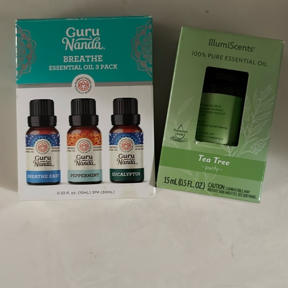 Essential Oil 3 Pack - Breathe Easy, Peppermint, Eucalyptus